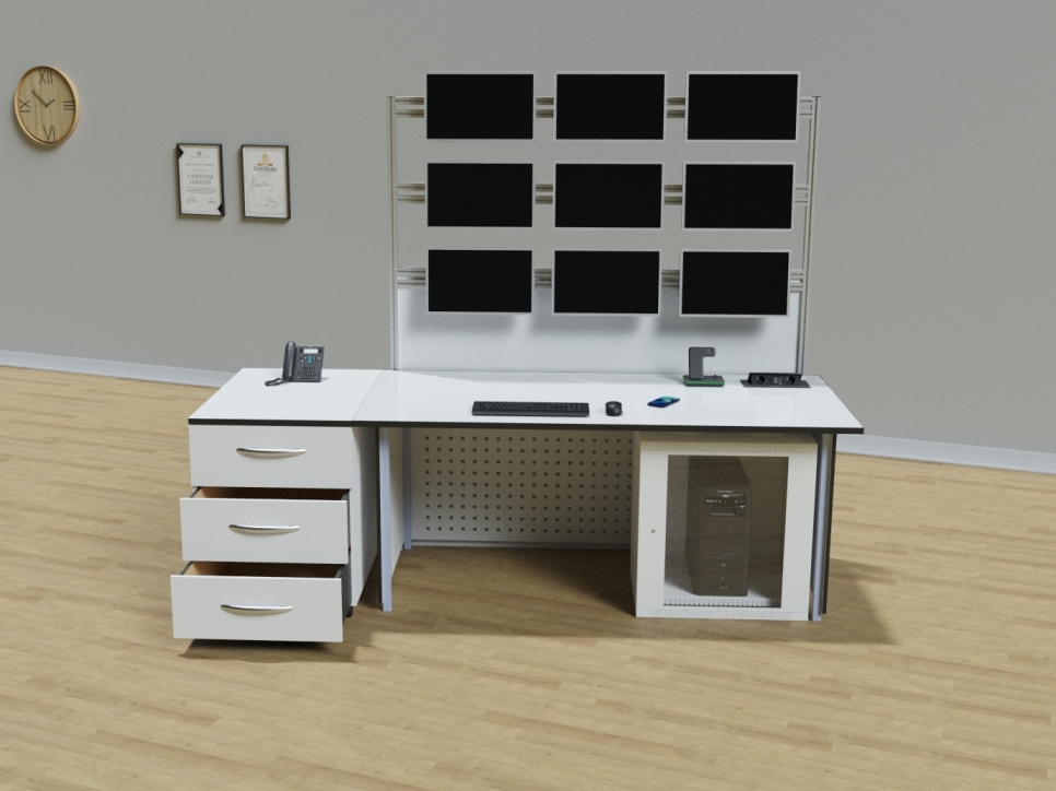 3D модель диспетчерского стола