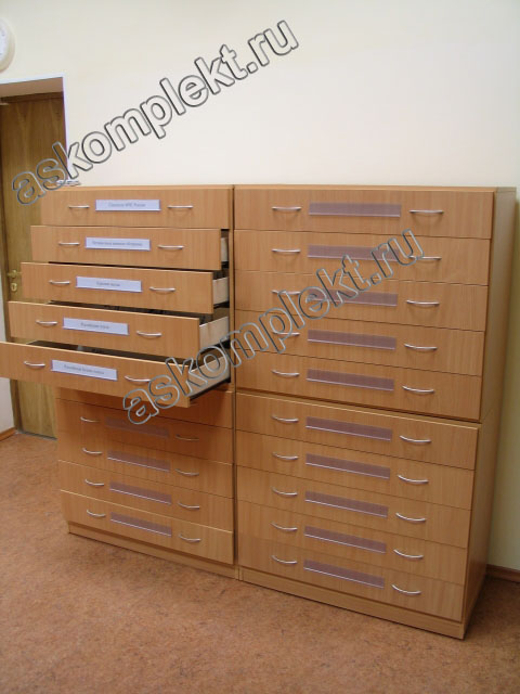 Шкафы с каталожными ящиками формата А1 -А0
